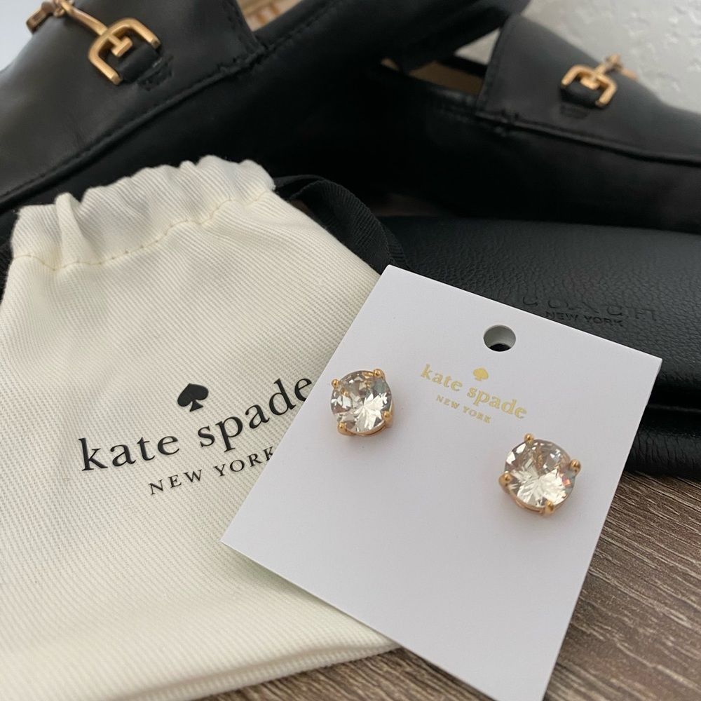 Kate Spade Clear Round Stud Earrings